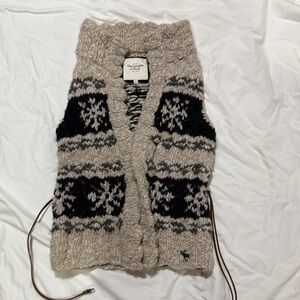 Abercrombie & Fitch vintage Y2K wool snowflake vest size L Large